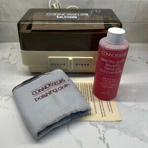 NEW! Connoisseurs La Sonic Plus Professional Jewelry Cleaner Kit Cloth & Liquid